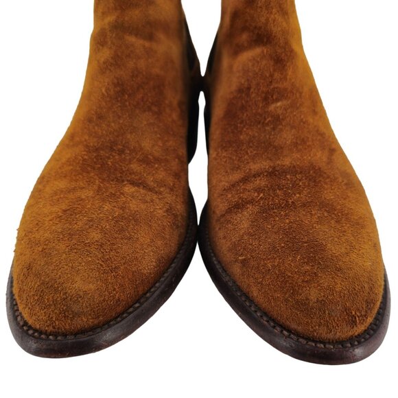 Tecovas The Chance Rust Brown Suede Urban Chelsea Boots Mens 9 Ankle Dress Shoes - Picture 13 of 15